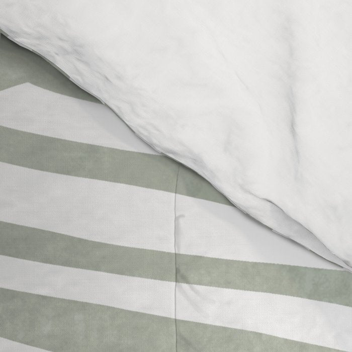 Abstract sage green leaf Comforter Gallery Image 4
