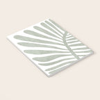 Abstract sage green leaf Notebook Gallery Image 3