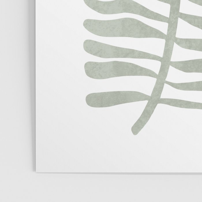 Abstract sage green leaf Poster Gallery Image 3