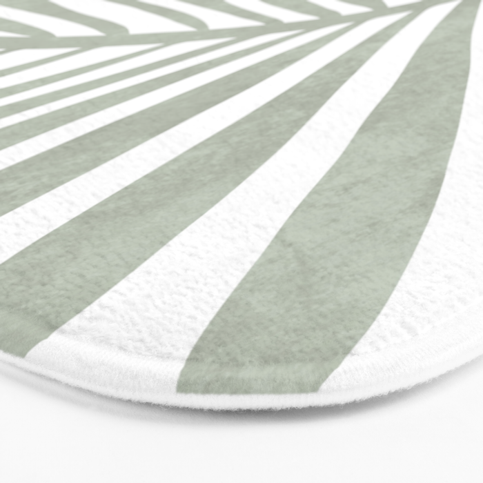 Abstract sage green leaf Bath Mat Gallery Image 3