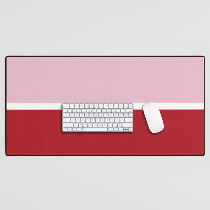 Color Block IV Pink Red Desk Mat Gallery Image 1