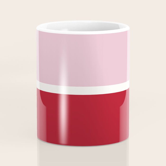 Color Block IV Pink Red Coffee Mug Gallery Image 4