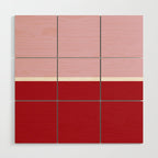 Color Block IV Pink Red Wood Wall Art Gallery Image 1