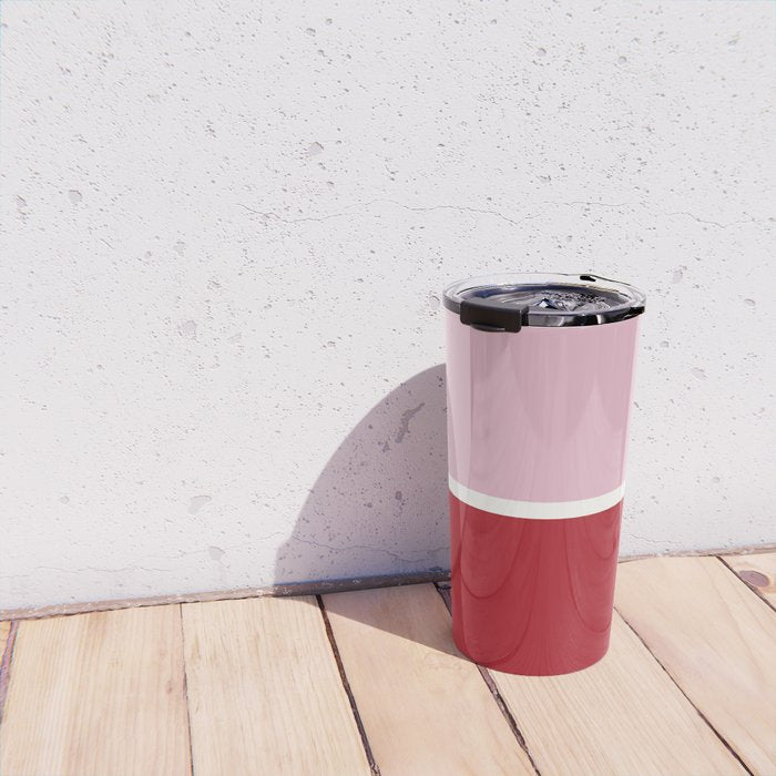 Color Block IV Pink Red Travel Mug Gallery Image 4