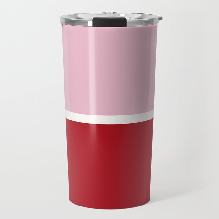 Color Block IV Pink Red Travel Mug Gallery Image 1