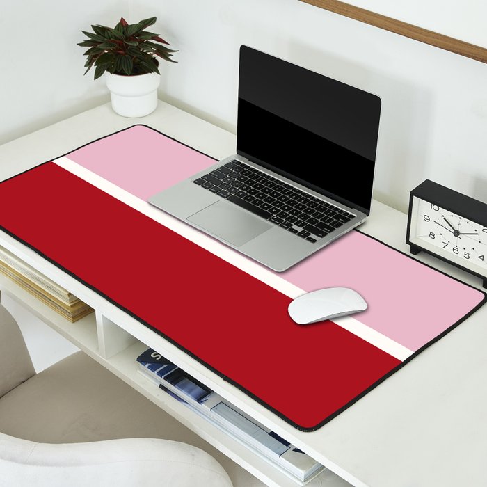 Color Block IV Pink Red Desk Mat Gallery Image 2