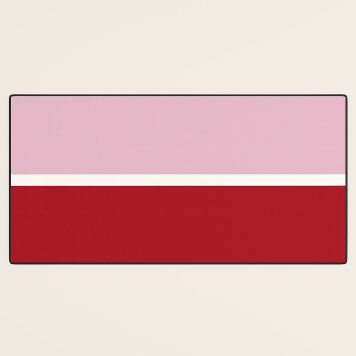 Color Block IV Pink Red Desk Mat Gallery Image 3