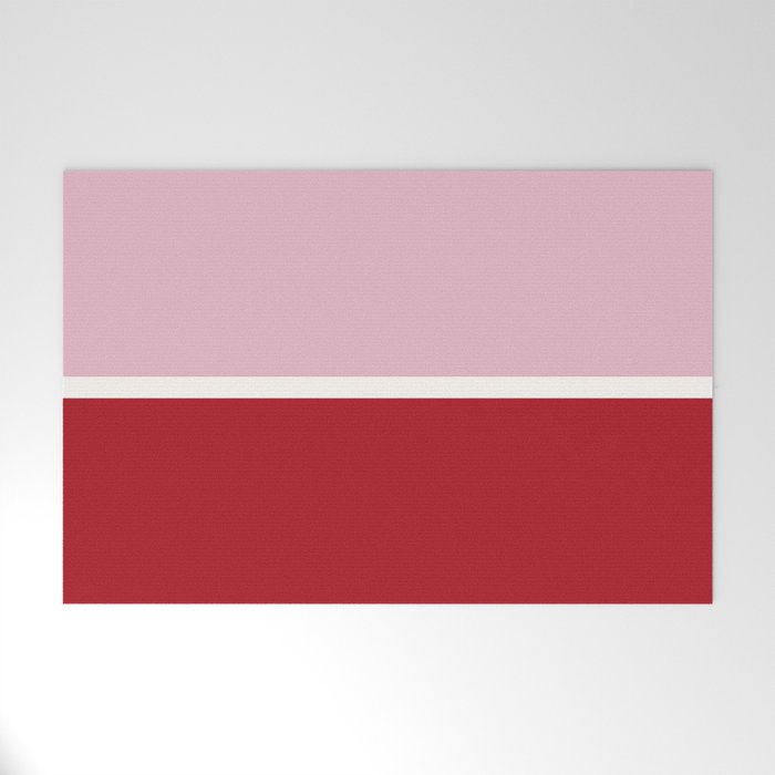 Color Block IV Pink Red Welcome Mat Gallery Image 1