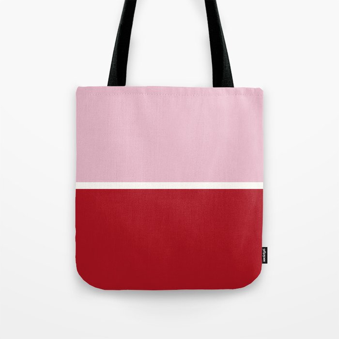 Color Block IV Pink Red Tote Bag Gallery Image 1