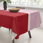 Color Block IV Pink Red Tablecloth Gallery Image 3