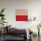 Color Block IV Pink Red Wood Wall Art Gallery Image 2