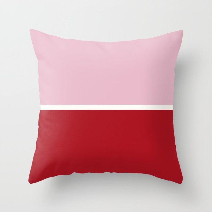Color Block IV Pink Red Throw Pillow Gallery Image 6