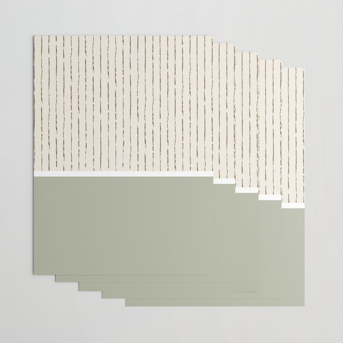 Cream Sage Wrapping Paper Gallery Image 3