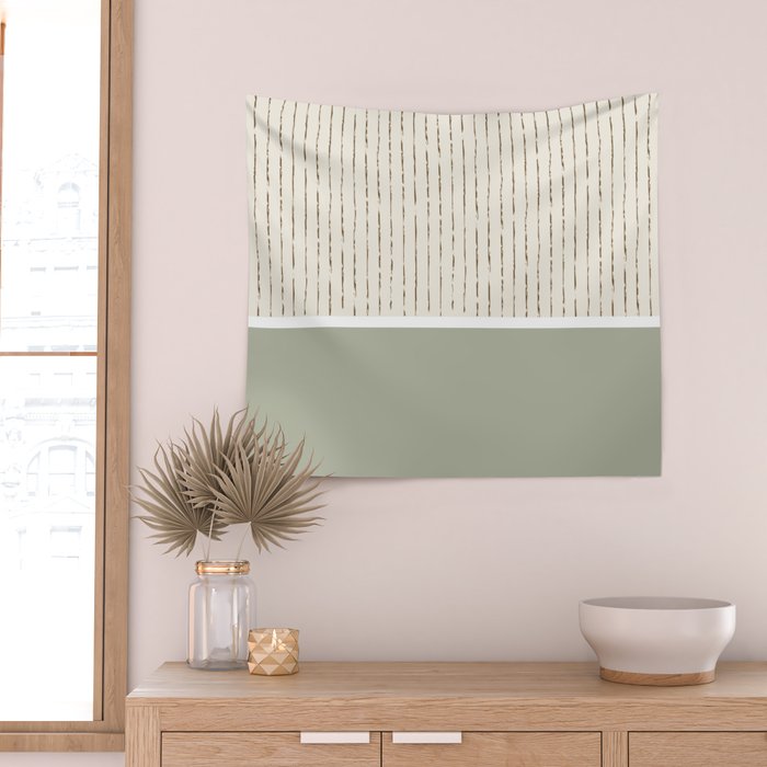 Cream Sage Wall Tapestry Gallery Image 2