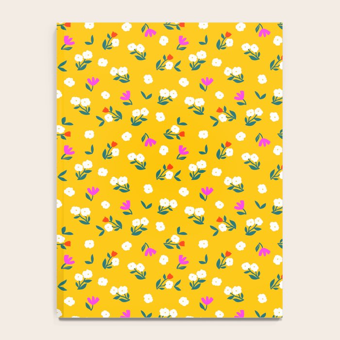 Dainty Blooms Pattern - Yellow Notebook Gallery Image 4
