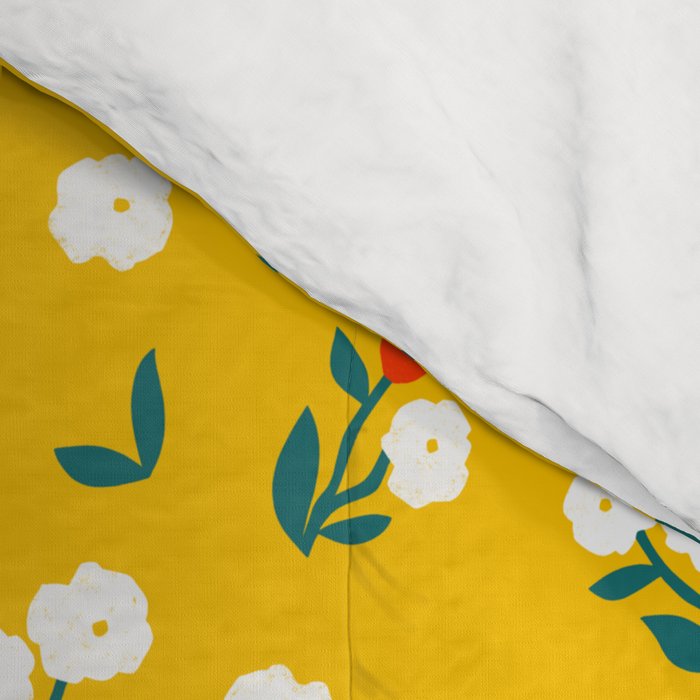 Dainty Blooms Pattern - Yellow Comforter Gallery Image 4