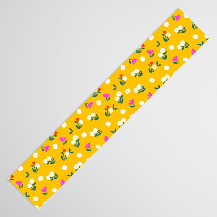 Dainty Blooms Pattern - Yellow Table Runner Gallery Image 3