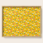 Dainty Blooms Pattern - Yellow Serving Tray Gallery Image 1