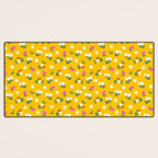 Dainty Blooms Pattern - Yellow Desk Mat Gallery Image 3