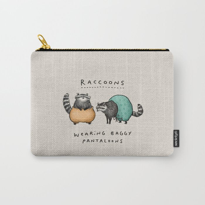 Raccoons Wearing Baggy Pantaloons Carry All Pouch Gallery Image 1