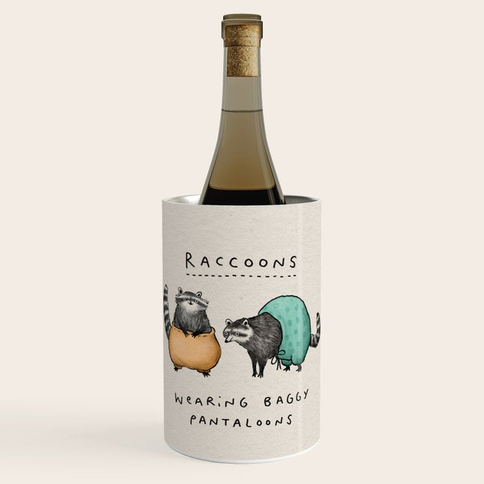 Raccoons Wearing Baggy Pantaloons Wine Chiller Gallery Image 1