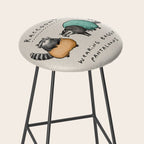 Raccoons Wearing Baggy Pantaloons Stool Gallery Image 2