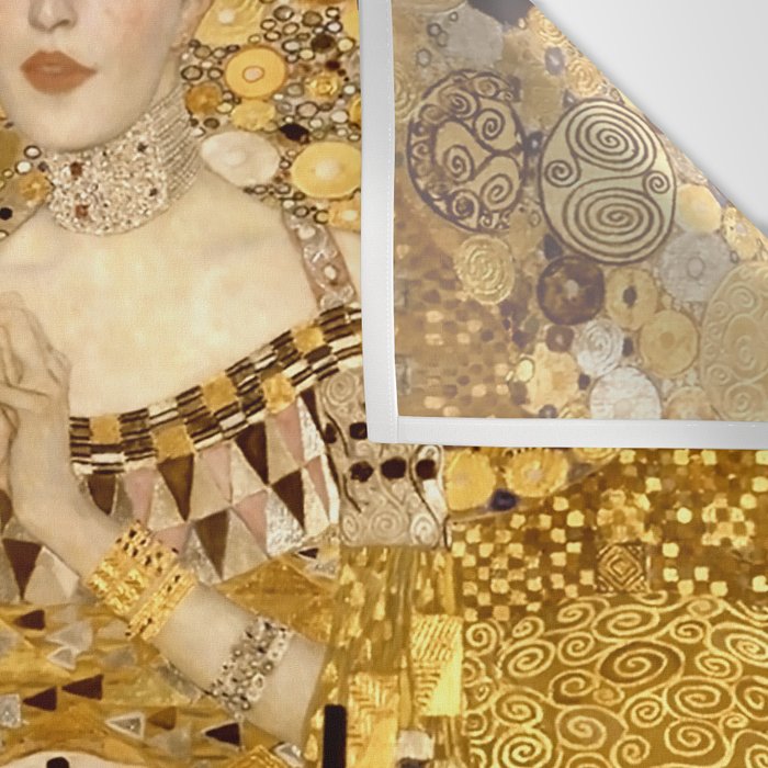 Woman in Gold Portrait by Gustav Klimt Wall Tapestry Gallery Image 3