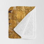 Woman in Gold Portrait by Gustav Klimt Throw Blanket Gallery Image 3