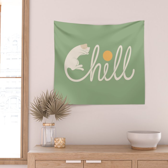 Cat Landscape 85: Chill Wall Tapestry Gallery Image 2