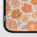 Vintage hand drawn flower art pattern Laptop Sleeve Gallery Image 3