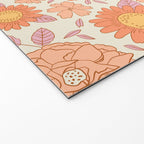 Vintage hand drawn flower art pattern Welcome Mat Gallery Image 2