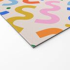Fun colorful abstract organic shape art pattern Welcome Mat Gallery Image 2