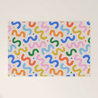 Fun colorful abstract organic shape art pattern Welcome Mat Gallery Image 1