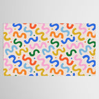 Fun colorful abstract organic shape art pattern Tablecloth Gallery Image 2