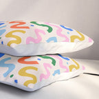 Fun colorful abstract organic shape art pattern Pillow Sham Gallery Image 3