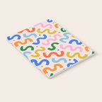 Fun colorful abstract organic shape art pattern Notebook Gallery Image 2