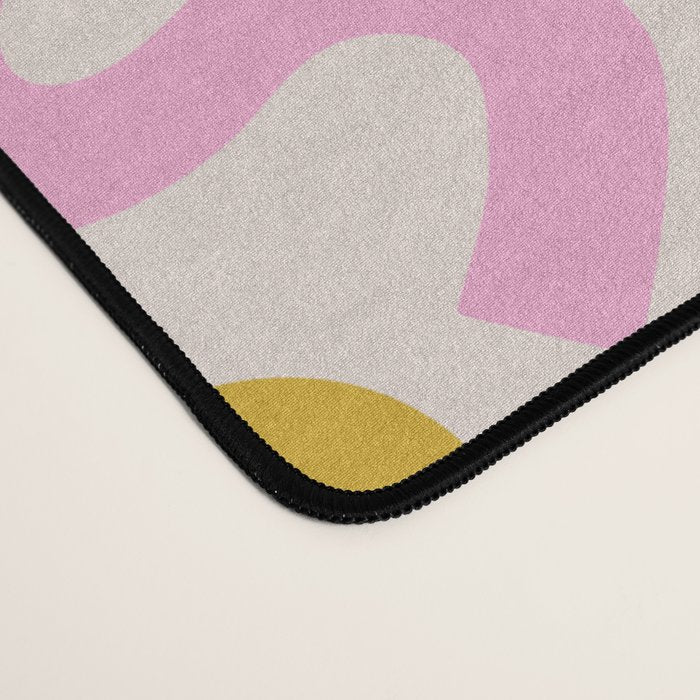 Fun colorful abstract organic shape art pattern Desk Mat Gallery Image 4