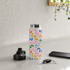 Fun colorful abstract organic shape art pattern Water Bottle Gallery Image 4