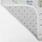 Colorful Dinosaur World Map Bath Mat Gallery Image 2