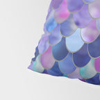 Mermaid Scales Art, Purple, Pink, Teal, Blue, Green Pillow Sham Gallery Image 4