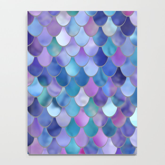 Mermaid Scales Art, Purple, Pink, Teal, Blue, Green Notebook Gallery Image 4