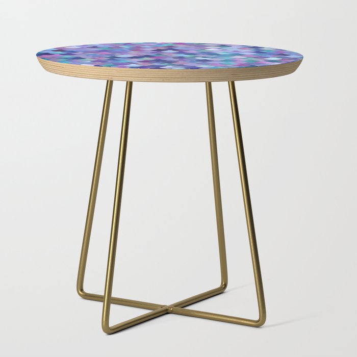 Mermaid Scales Art, Purple, Pink, Teal, Blue, Green Side Table Gallery Image 1