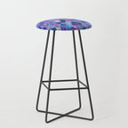 Mermaid Scales Art, Purple, Pink, Teal, Blue, Green Stool Gallery Image 1