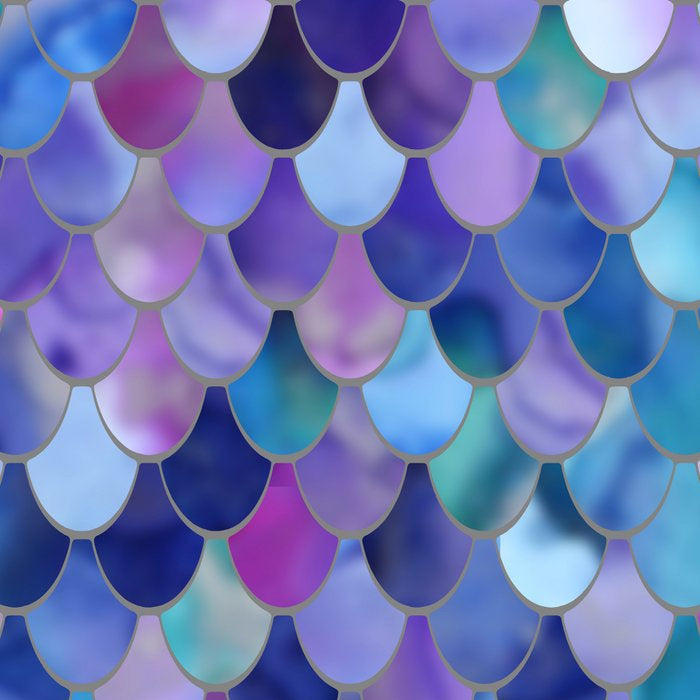 Mermaid Scales Art, Purple, Pink, Teal, Blue, Green Coffee Mug Gallery Image 2