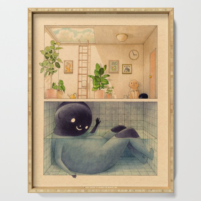 Can't Stop a Mood That Swings Serving Tray Gallery Image 1