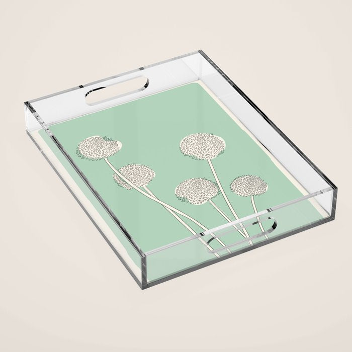 Abstract Dandelions Acrylic Tray Gallery Image 1