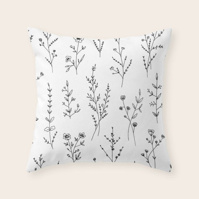 New Wildflowers Throw Pillow Gallery Image 1