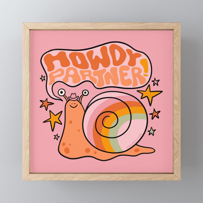 Howdy Partner Mini Art Print Gallery Image 1
