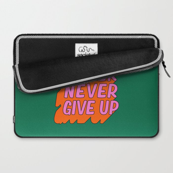 Never, Never Give Up Laptop Sleeve Gallery Image 2