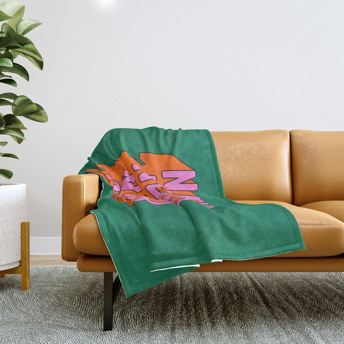 Never, Never Give Up Throw Blanket Gallery Image 1
